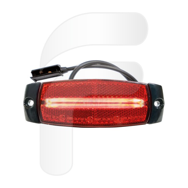 SIGNAL POSITION LAMPS LED RED 12/24V 130X46
